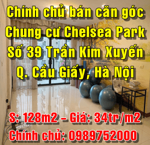 Bán căn góc chung cư Chelsea Park số 39 Trần Kim Xuyến, Phường Yên Hòa, Quận Cầu Giấy