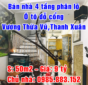Chính chủ bán nhà phân lô, Ô tô đỗ cổng phố Vương Thừa Vũ, Thanh Xuân 50m2 giá 9 tỷ