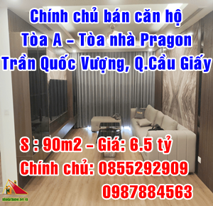 Cần bán căn hộ tòa A chung cư Paragon số 181 Trần Quốc Vượng, Quận Cầu Giấy