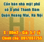 Bán nhà mặt phố, số 8 Thanh Đàm, Quận Hoàng Mai, Hà Nội