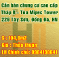 Cần bán chung cư cao cấp, Tháp B - Tòa Mipec Tower, 229 Tây Sơn, Đống Đa