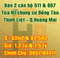 Cần bán 2 căn hộ tòa N1, chung cư Đồng Tàu, Quận Hoàng Mai, Hà Nội
