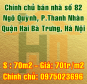 Cần bán nhà số 82 mặt ngõ Quỳnh, phường Thanh Nhàn, Quận Hai Bà Trưng