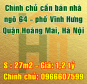 Chính chủ bán nhà ngõ 64 Vĩnh Hưng, Quận Hoàng Mai, Hà Nội