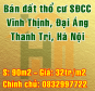 Bán đất thổ cư Huyện Thanh Trì, Thôn Vĩnh Thịnh, Xã Đại Áng