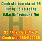 Bán nhà số 59 đường Đê Tô Hoàng, Cầu Dền, Quận Hai Bà Trưng, Hà Nội