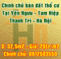 Bán đất tại Yên Ngưu, Thanh Trì, Hà Nội. Sổ đỏ chính chủ