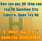 Bán căn góc  toà S6, chung cư Sunshine City, Ciputra, Quận Tây Hồ, Hà Nội