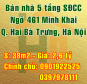 Bán nhà Quận Hai Bà Trưng, số 65A ngõ 461 đường Minh Khai, Phường Vĩnh Tuy