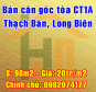 Bán căn góc chung cư tòa CT1A Thạch Bàn, Quận Long Biên, Hà Nội