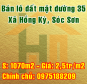 Chính chủ bán lô đất mặt đường 35 Xã Hồng Kỳ, Huyện Sóc Sơn, Hà Nội