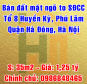 Bán đất chính chủ mặt ngõ tổ 8 Huyền Kỳ, Phú Lãm, Quận Hà Đông, Hà Nội