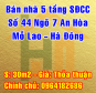 Bán nhà số 44 ngõ 7 An Hòa, Phường Mỗ Lao, Quận Hà Đông, Hà Nội