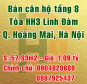 Bán căn hộ tầng 8 tòa HH3 chung cư Linh Đàm, Quận Hoàng Mai, Hà Nội