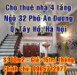 Cho thuê nhà ngõ 32 Phố An Dương, Phường Yên Phụ, Quận Tây Hồ