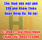 Chính chủ cho thuê nhà mặt phố 336 Khâm Thiên, Quận Đống Đa, Hà Nội