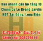 Chính chủ cần bán nhanh căn hộ chung cư Le Grand Jardin Sài Đồng, Quận Long Biên