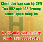 Chính chủ bán căn hộ tòa HH2 ngõ 102 Trường Chinh, Quận Đống Đa, Hà Nội