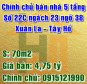 Chính chủ bán nhà 22C ngách 23 ngõ 38 Xuân La, Quận Tây Hồ, Hà Nội