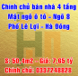 Chính chủ bán nhà mặt ngõ ô tô số 21 ngõ 8 Phố Lê Lợi, Quận Hà Đông, Hà Nội